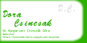 dora csincsak business card